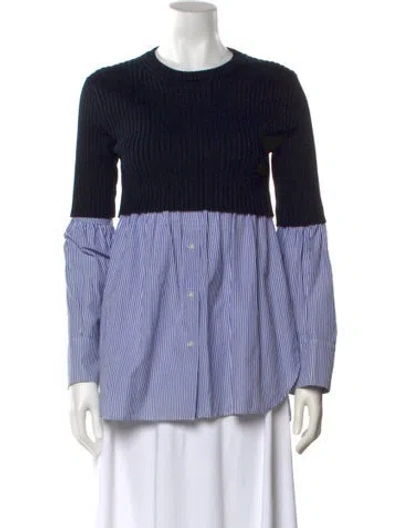 Pre-owned Kenzo Striped Crew Neck Top In Multi