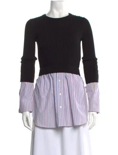 Pre-owned Kenzo Striped Crew Neck Top In Multi