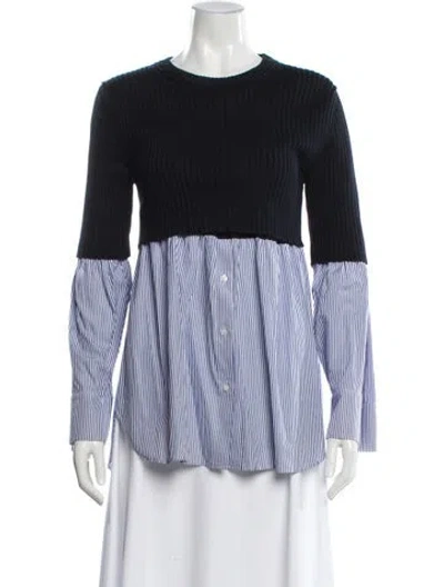 Pre-owned Kenzo Striped Crew Neck Top In Multi