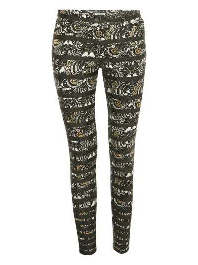 Pre-owned Kenzo Striped-detail Belt-loop Trousers In Black