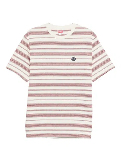 Kenzo Boke Flower Striped T Shirt In White