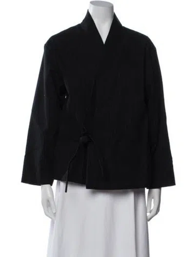 Pre-owned Kenzo Striped Jacket In Black