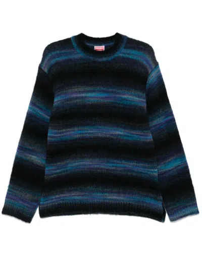 Kenzo Striped Jumper In Blue