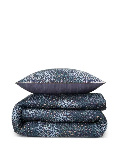 Kenzo Striped Leopard-print Bedding Set In Multi