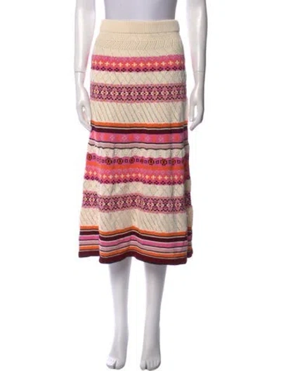 Pre-owned Kenzo Striped Midi Length Skirt W/ Tags In Multi