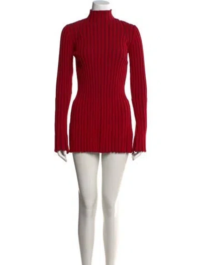 Pre-owned Kenzo Striped Mini Dress In Red