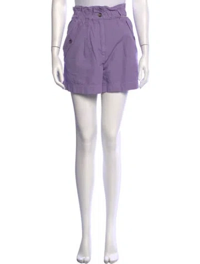 Pre-owned Kenzo Striped Mini Shorts W/ Tags In Purple
