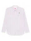 Kenzo Regular Shirt Pin Stripes In Pink