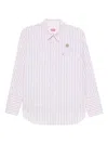 Kenzo Regular Shirt Pin Stripes In Pink