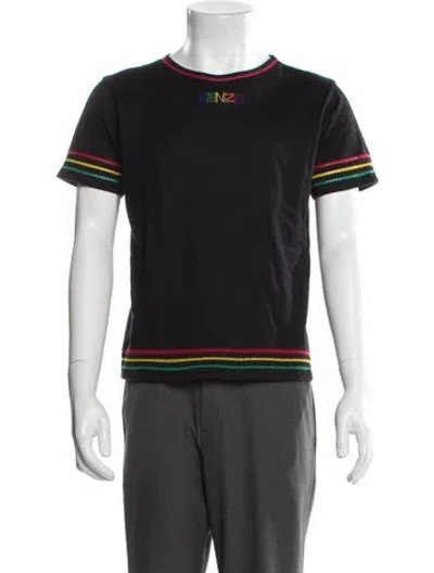 Pre-owned Kenzo Striped Short Sleeve Shirt In Gray