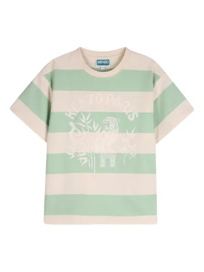 Kenzo Kids' Striped T-shirt In Multi
