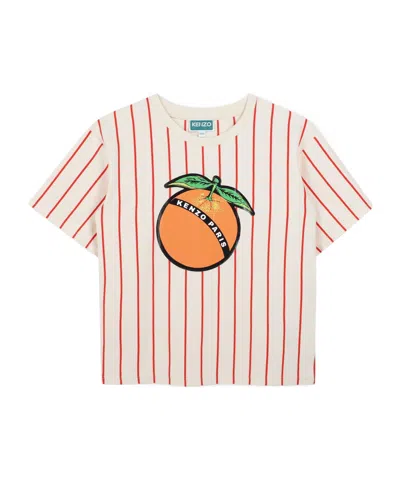 Kenzo Striped T-shirt In White