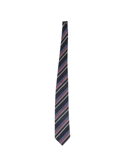Pre-owned Kenzo Striped Tie In Blue