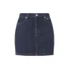 Kenzo Blue Dark Stripped Jacquard Cotton Mini Skirt