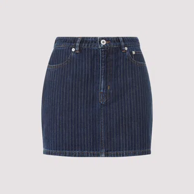 Kenzo Stripped Jacquard Mini Skirt In Blue