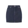 Kenzo Blue Dark Stripped Jacquard Cotton Mini Skirt In Blue