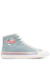 Kenzo School Logo High-top Sneakers In Gray