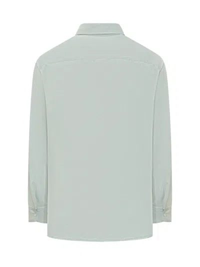 Kenzo Stylish Shirt With Pocket Detail In Stone Bl Dirty