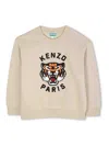 Kenzo Tiger-embroidered Crewneck Sweatshirt In Neutral