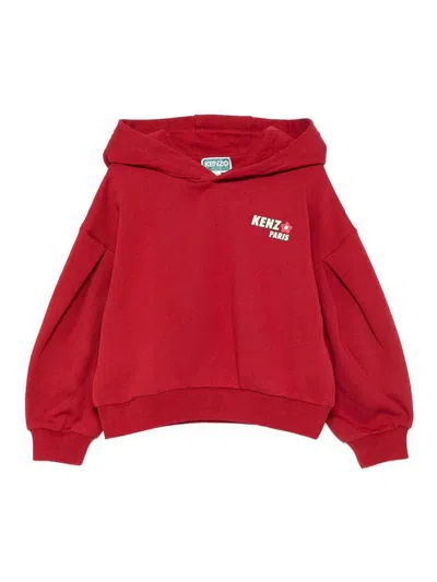 Kenzo Kids' Hooded Sweatshirt In Red