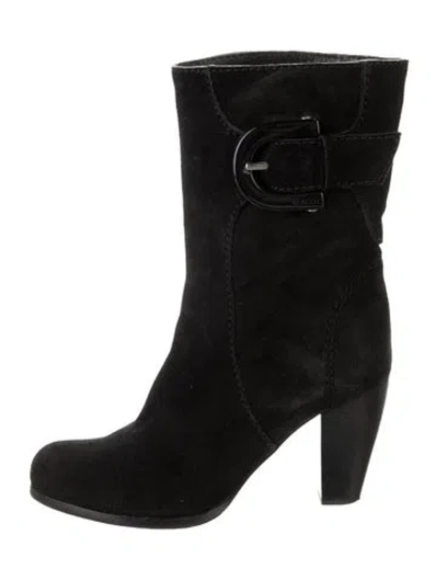Pre-owned Kenzo Suede Boots In Black