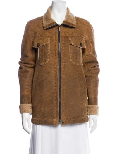 Pre-owned Kenzo Suede Jacket In Brown