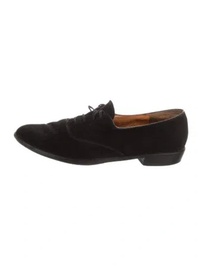 Pre-owned Kenzo Suede Oxfords In Black
