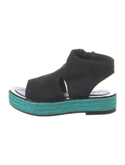 Pre-owned Kenzo Suede Sandals In Black