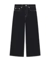 Kenzo Sumire High-rise Cropped Jeans In Black