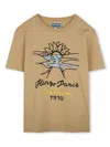 Kenzo Sun Flowers Print T-shirt In Neutrals