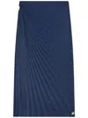 Kenzo Sunray-pleated Midi Skirt In Blue