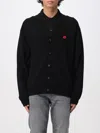 Kenzo V-neckline Cuffs And Hem In Ribbing In Black