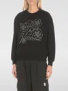 Kenzo Womens Black Constellation Metallic Brand-embroidered Cotton-jersey Sweatshirt In Schwarz