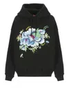 Kenzo Long-sleeved Hooded Hoodie In Black