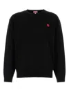 Kenzo Boke Flower Embroidered Cotton Sweatshirt Clothing In Black