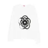 Kenzo Floral-logo Print Sweatshirt In White