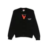 Kenzo Boke Flower Logo-embroidered Button Cardigan In Black