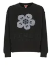 Kenzo Sweatshirt With "boke Flower" Embroidery In Black