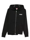 Kenzo Hooded Sweater With Graphic Print And Pockets In Black