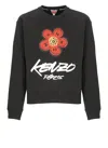Kenzo Black Sweatshirt With Bold Graphic Design And Relaxed Fit In Black