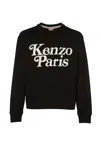 Kenzo Verdy Sweatshirt With Flocked Logo In Black