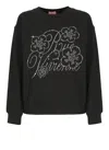 Kenzo Womens Black Constellation Metallic Brand-embroidered Cotton-jersey Sweatshirt In Black