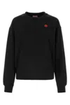 Kenzo Boke Flower Embroidered Cotton Sweatshirt Clothing In Black
