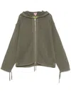 Kenzo Crewneck Mesh Hooded Sweater In Brown