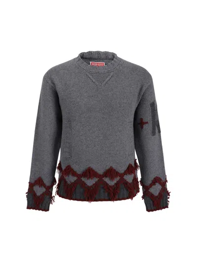 Kenzo Sweaters In Grey