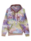 Kenzo Hooded Wool Blend Top Abstract Pattern In Multi