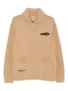 Kenzo Rws  Futura Zipped Cardigan T-shirt Beige In Brown