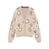 Kenzo Floral-print Button Cardigan In Neutral