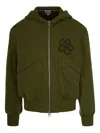 Kenzo X Futura 2000 Flower-printed Zip-up Hoodie In Green