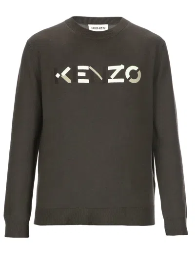 Kenzo Sweaters In Stone Grey